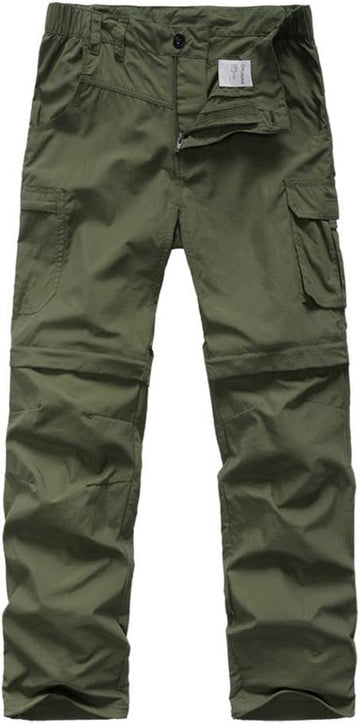 Pants for Boys Scout Kids Hiking Convertible Zip Off Cargo Safari