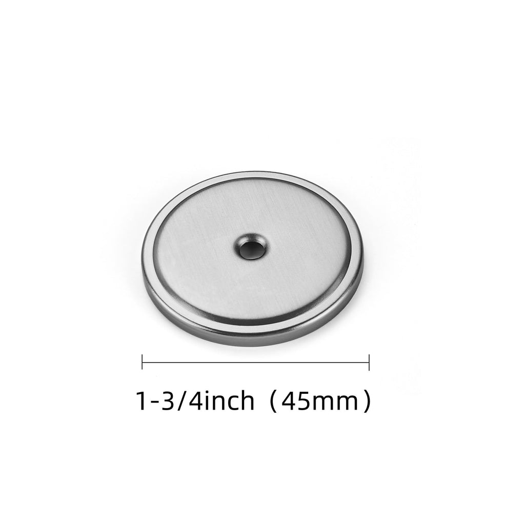 1-3/4 Inch Round Silver Backplate for Knobs in Brushed Satin Nickel Cabinet Hardware Knob Backplate/Back Plate