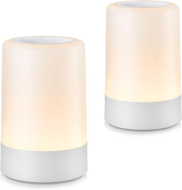 2 Pack Baby Night Light, Rechargeable Touch Night Light, Portable Bedside Lamp, Dimmable Nursing Light