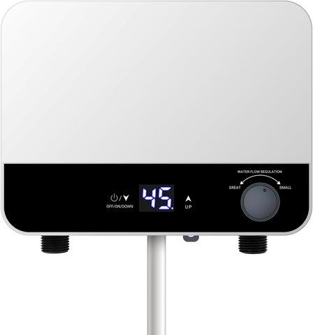 Tankless Water Heater Electric 110v, 3500W Instant Hot Water Heater With Automatic Control System Touch Digital