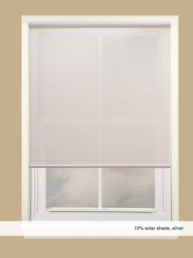 Custom Cordless Solar Shades 10 Percent Openness 65w x 66H, White