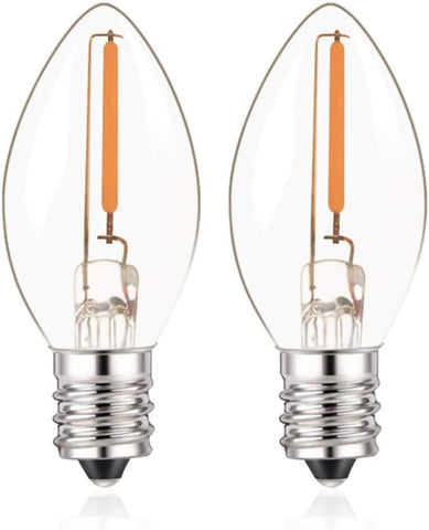 C7 LED E12 Candelabra Bulb Small Edison Candle Night Light Bulbs Salt Lamp Bulbs 0.5W Equivalent 5W 7W Warm White