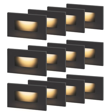 120V Dimmable LED Step Lights, 3000K/4000K/5000K, 12-Pack