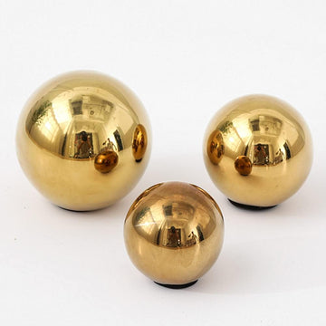 Decorative Orbs Abstract Art Ball () Ceramic Statue Sculpture Decoration Ornaments Dining Room Office Cabinet - Set of 3