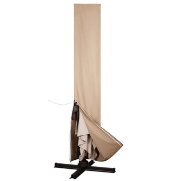 Patio Cantilever UV Resistant for 9ft to 13ft Outdoor Offset Umbrella with Zipper and Rod