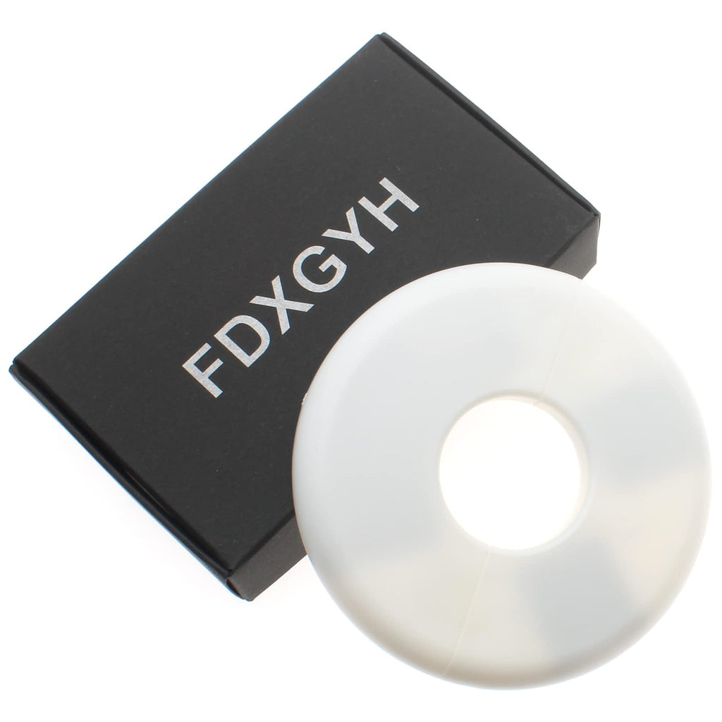 2 Pcs ID 0.89 Inch ABS Wall Split Flange Self-Adhesive tape Round Escutcheon Plate Cover for Water Pipe Faucet