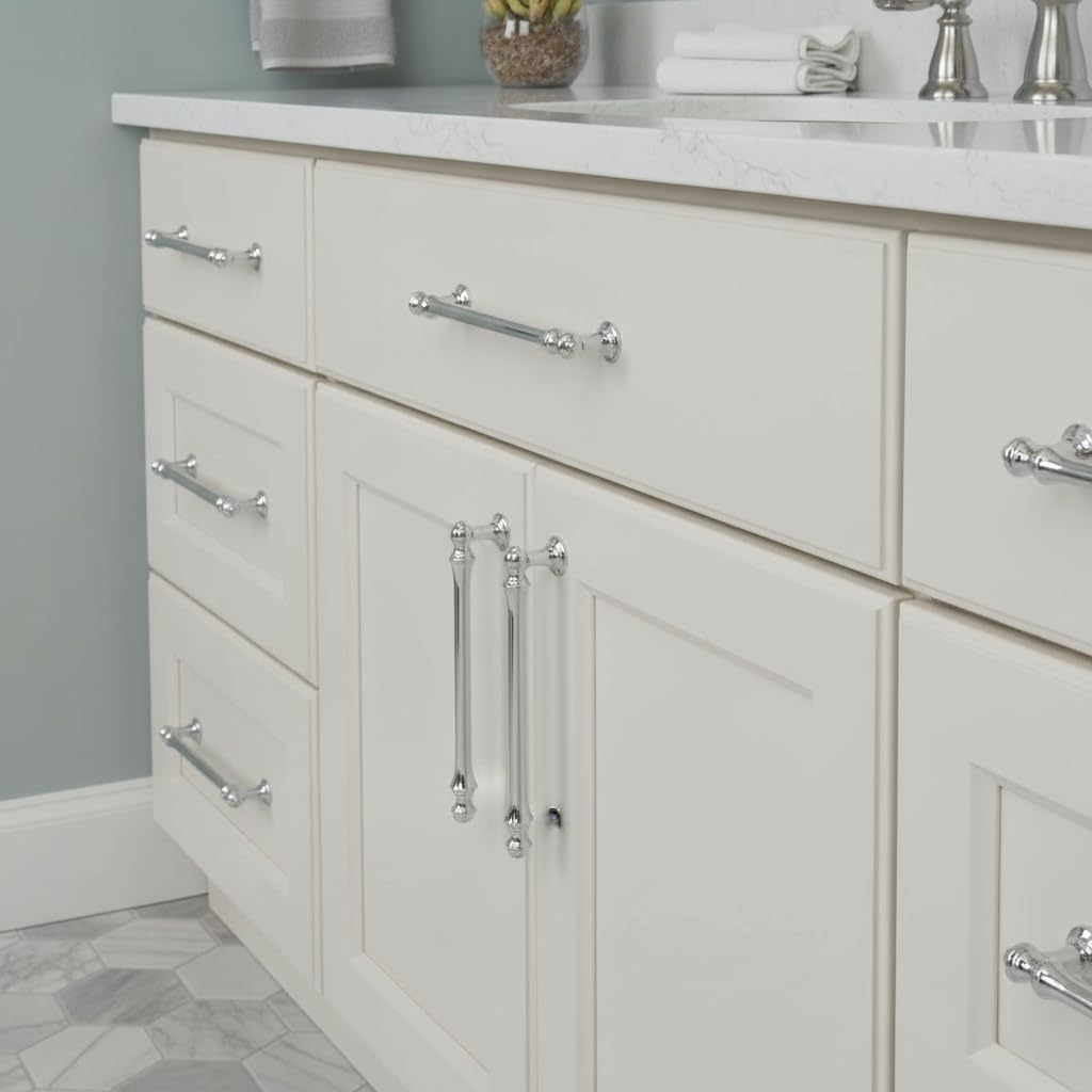 5" Polished Chrome Cabinet Pulls and Handles 10 Pack, AL3085CP