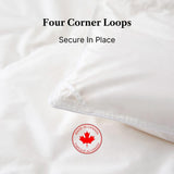 Goose Feather Down Comforter Twin XL-Made in Canada White Goose Feather Duvet Insert-Fluffy Hotel Co