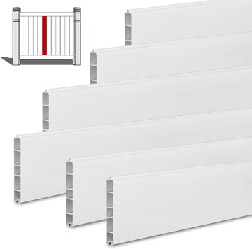 6 Pcs Vinyl Fence Warehouse 7/8"x6"x62.25" Tongue & Groove Pickets for Privacy Fence Outdoor Garden Yard(White)