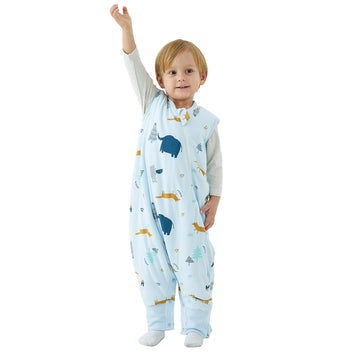 2.5 TOG Toddler Sleep Bag Cotton Winter Side Open Zipper Baby Sleep Sack with Feet, Warm Toddler