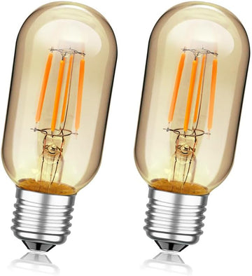 5V E27 Edison Bulb, T45 2200K Vintage Filament LED Light for Off-Grid Use, Candle Warm White Decorative Lamp