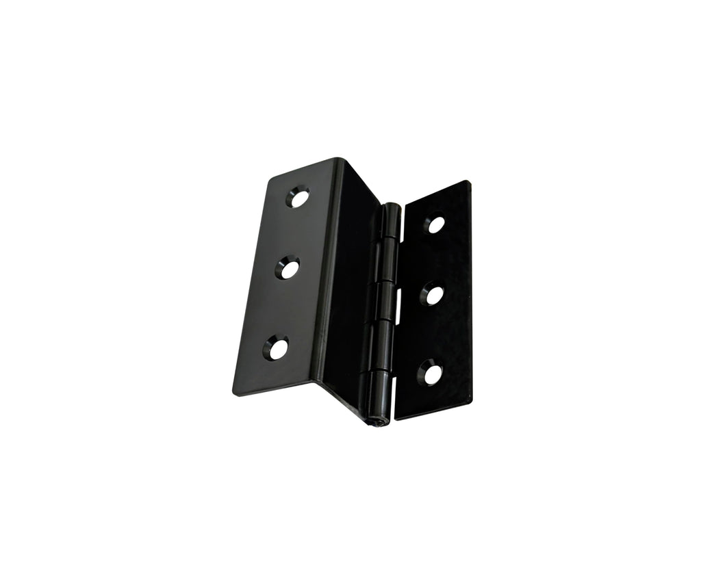 Heavy Duty 3 Fold Retro Chest Hinge, Half Surface for Chest, Cabinet, Furniture, 3" x 1.8mm, Matte Black, Made in