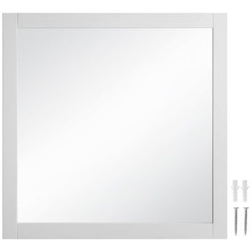 Shorewood Square Framed Mirror, 30", White