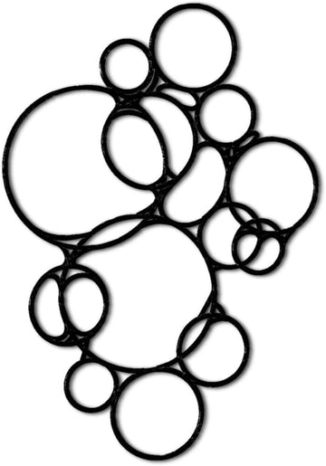 Abstract Bubbles Metal Wall Art Decor, Metal Wall Art Decor, Outdoor Decor, Metal Signs, Modern Minimalist Aesthetic