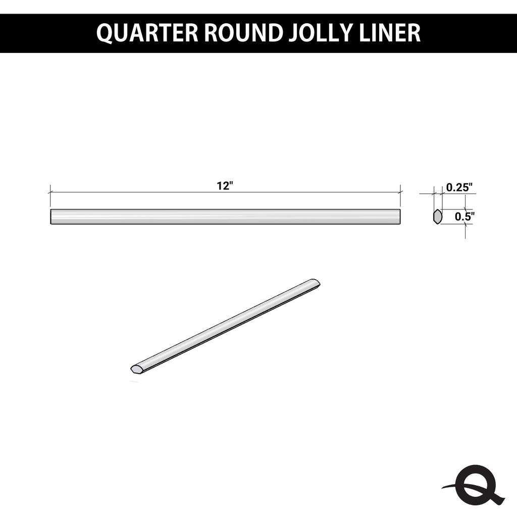 Quarter Round Tile Trim, 1/2 x 12 Inch Corner Shower Tile Edge Trim, Decorative Jolly Tile Liner Cap Backsplash
