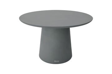 Round Dining Table, Rio GFRC, 48-Inch Diameter, Moon Gray