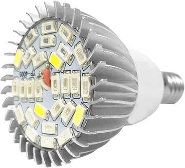 28W Full Spectrum LED Grow Light Bulbs for Plants 120 Wide Beam Angle E14/GU10 Base for Hydroponics Bonsai Garden