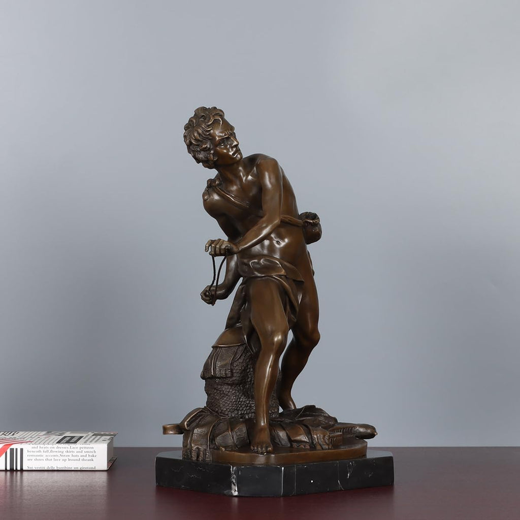 Bronze David Statue by Italian Sculptor Bernini Replica Sculpture Collectible Figurine Art