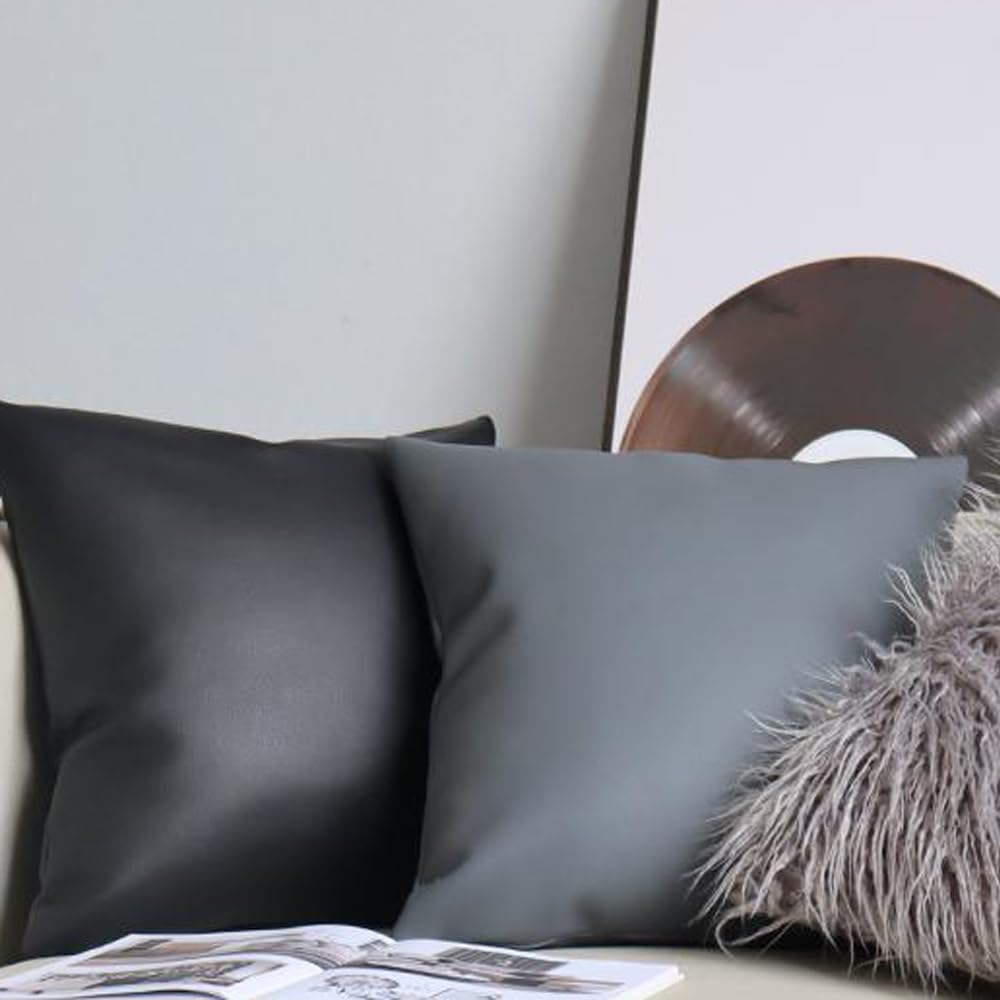 Waterproof Soft Leather Material 55"×360" Gray