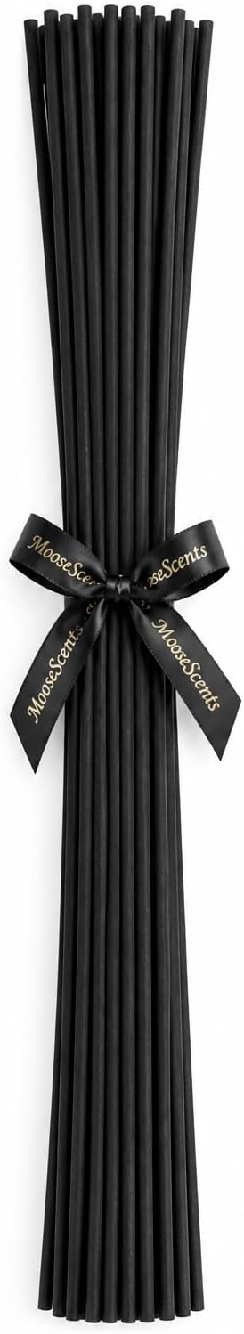 20" Extra Long Fiber Reed Diffuser Sticks, 5mm Thick, No Glue Tips, Strong Scent Throw Replacement Reeds, 20 Pack - Set of 20