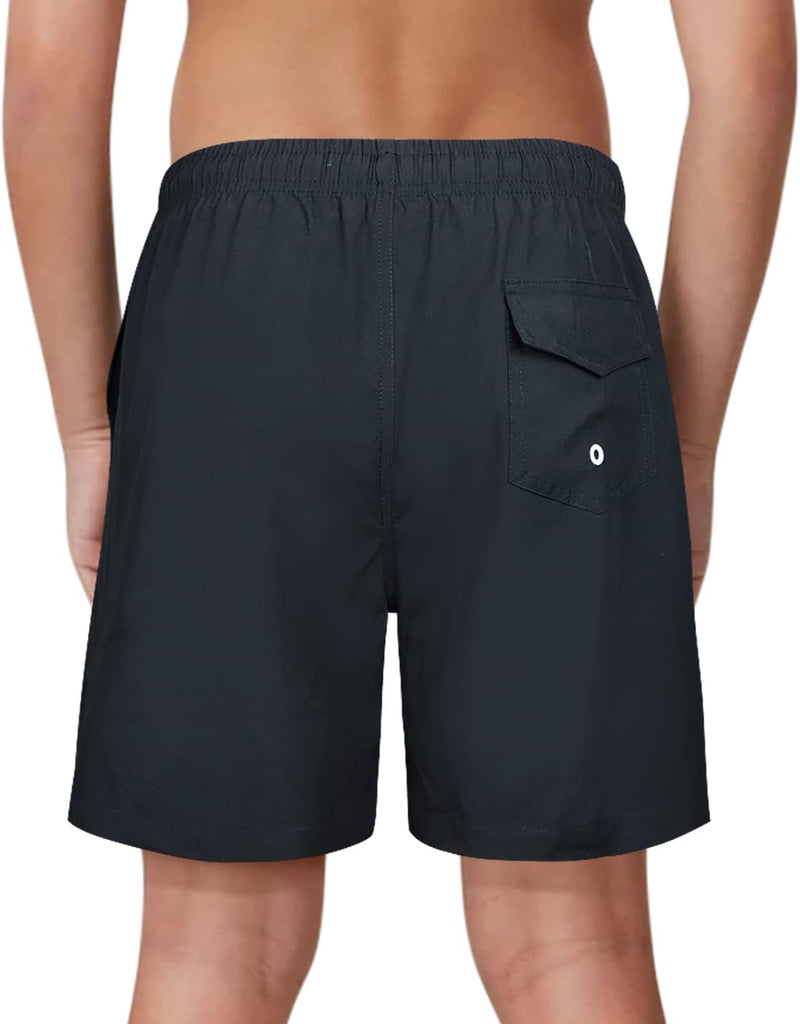 Boys Swim Trunks with Compression Liner Comfortable Anti-Chafe Swimming Shorts Stretchy UPF Quick Dry