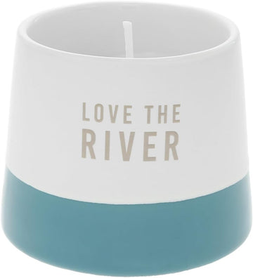 River - 4oz Soy Wax Mini Candle Riverside Riverfront Waterfront Summer Desk Home Decor