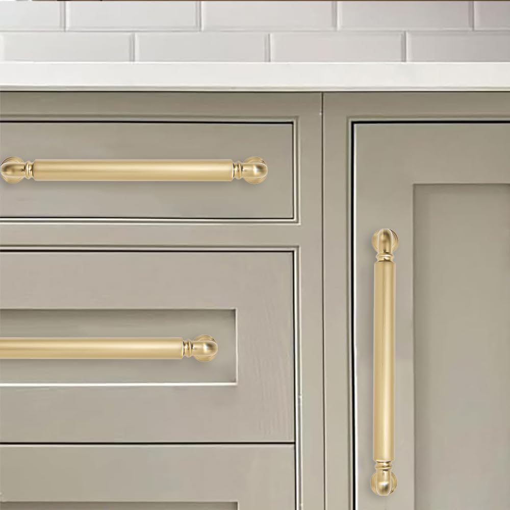 Appliance Handle Pull Brushed Brass Heavy-Duty Solid Cabinet Pulls 12Inch(305mm) Hole Center Drawer Pulls