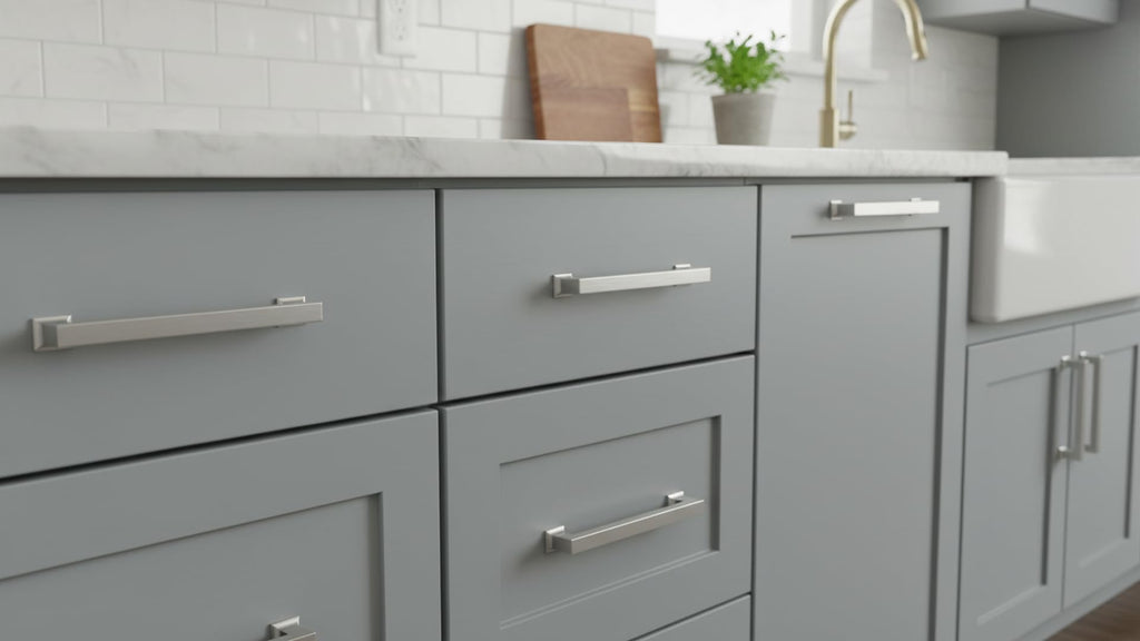 4" Brushed Satin Nickel Cabinet Pulls 10 Pack, AL3046SN