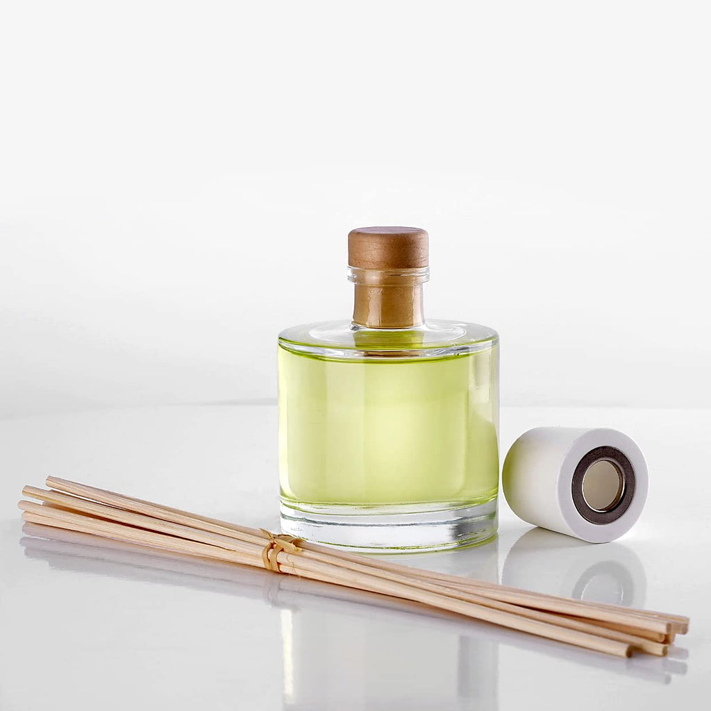 Reed Diffuser Fresh linen 3.4 Fl Oz (100ml) - Fragrance Oil Reed Diffuser with Rattan Sticks - Room Freshener
