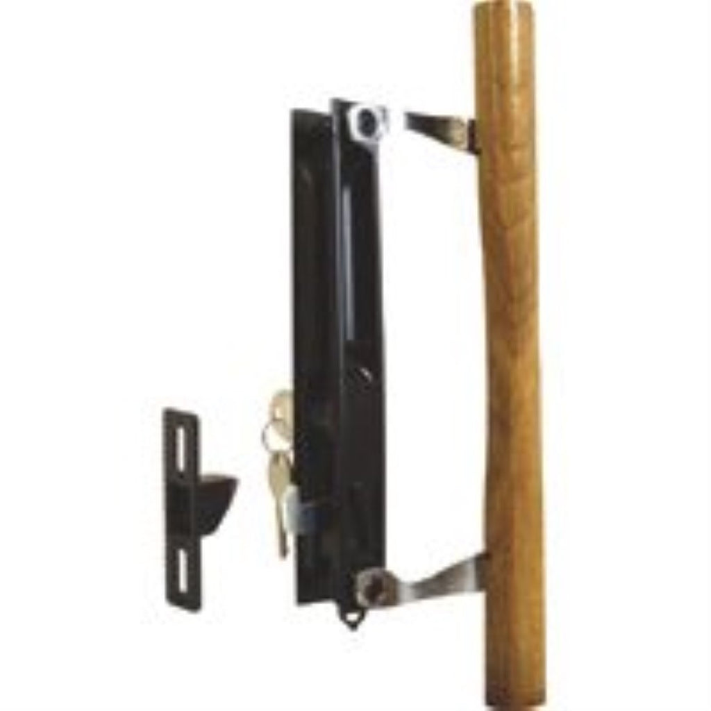 Keyed Sliding Glass Door Handle Set, Hook Style, 6-5/8 in.