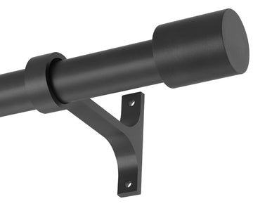 Extra Long Curtain Rods for Window 144-240", Telescoping Heavy Duty 1-Inch Single Drapery Rods for Window with Cap