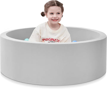 Foam Ball Pit, 35.4"x 11.8" Ball Pits for Toddlers-Grey