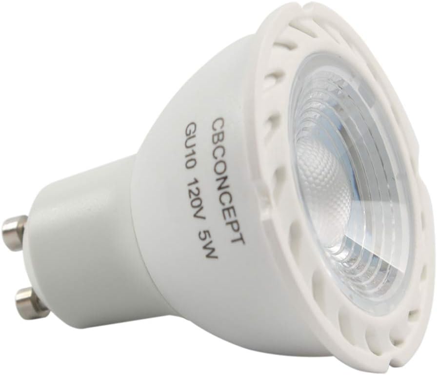 UL-Listed GU10 LED Light Bulbs, 6 Watt, 550 Lumen, Green, 50W Halogen Equivalent, 36°Beam Angle, 120 Volt