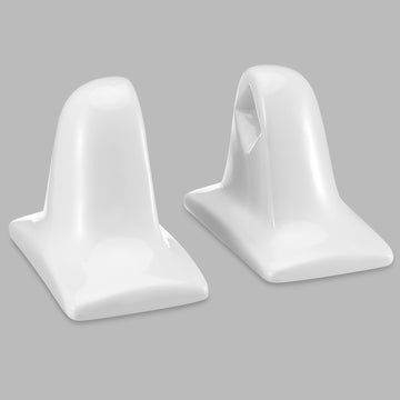 2 Pcs Ceramic Towel Bar Bracket Holder, Chalk White