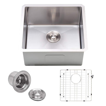 20 Inch Undermount Bar Sink, Stainless Steel