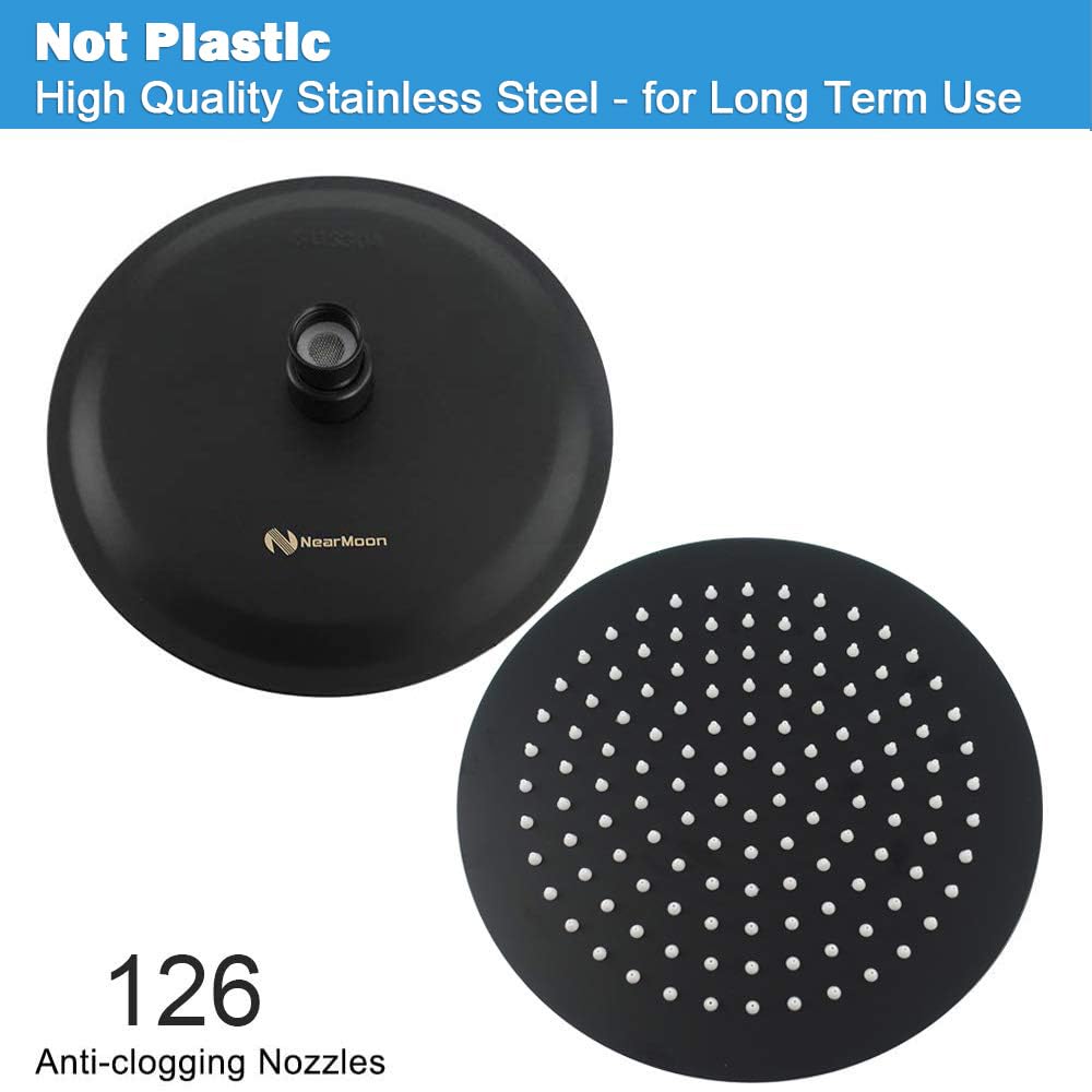 Rain Shower Head, Ultra-Thin Design-Pressure Boosting, Awesome Some Experience, High Flow Stainless Steel Rainfall