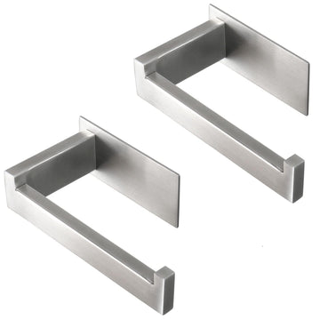 Toilet Paper Holder, Self Adhesive Tissue Holder Stainless Steel Rustproof Paper Roll Holder, No Drilling Easy to
