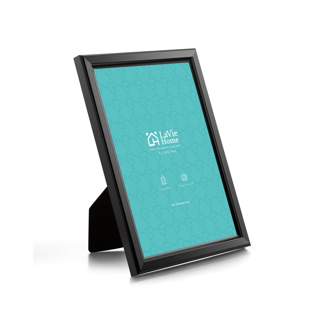 5x7 Picture Frames (12 Pack, Black) Simple Designed Photo Frame with High Definition Glass for Wall Mount & Table Top