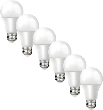 6 Pack 3-Way LED Light Bulb Three Way 50W-100W-150W Equivalent, E26 Base