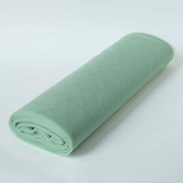 108" x 50 Yards Extra Large Soft Wedding Tulle for Party Decorations Banquet Event Sewing DIY Crafts Fabrics - Sage