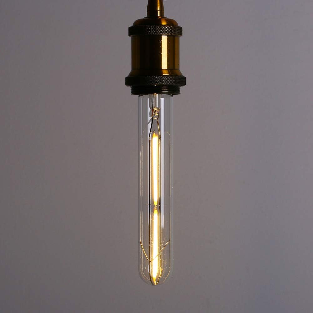 Dimmable T10 LED Bulbs 3000K Warm White LED Tubular Edison Light Bulbs 4W Tube Vintage Led Bulbs 40 Watt