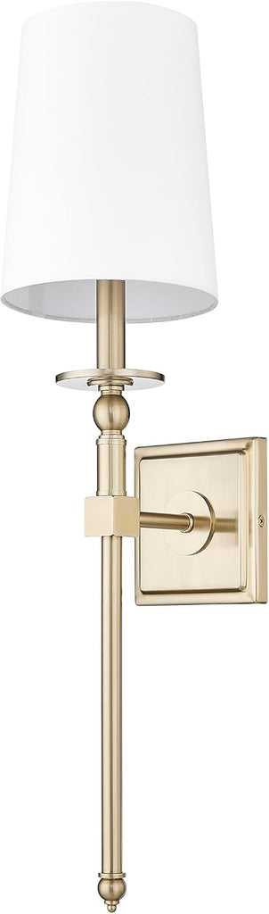1 Light Wall Sconce 26 Inches Tall and 6.5 Inches Wide - Modern Gold