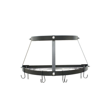 Wall-Mounted Pot Rack, Black