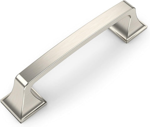 10 Pack Kitchen Cabinet Handles Brushed Satin Nickel Cabinet Pulls 3.75 Inch(96mm) Hole Center Cabinet Hardware Drawer