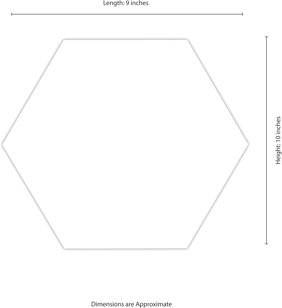 Hexley 9 in. x 10 in. Ecru Matte Porcelain Hexagon Tile Flooring