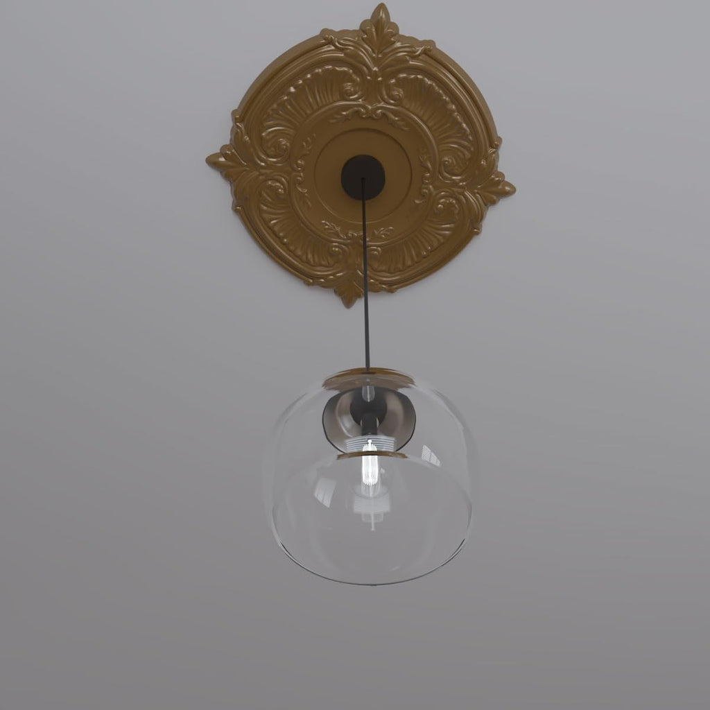 Attica Thermoformed PVC Ceiling Medallion (Fits Canopies up to 7 3/4"), 22"OD x 3 1/2"ID x 1"P, Universal