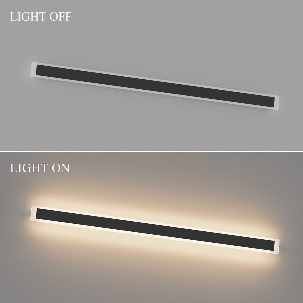 2 Pack 56.3In Long Outdoor Lights, IP65 Waterproof Modern Exterior Lighting Fixture 3000K Linear Outdoor Light for