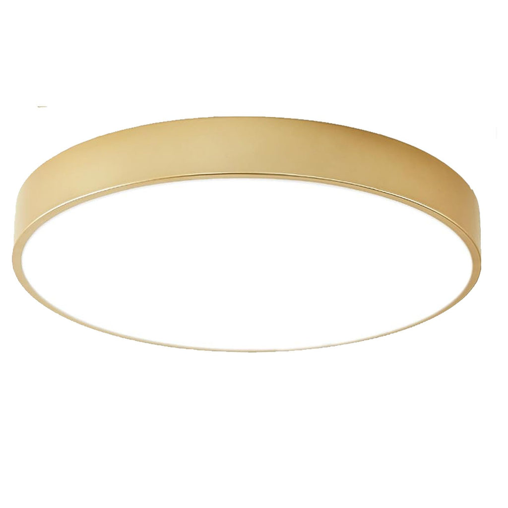 HLightnet Flush Mount Ceiling Light Gold LED Dimmable 5CCT 12 Inch 24W