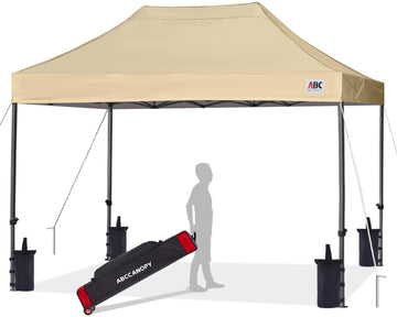 Patio Pop Up Canopy Tent 10x15 Commercial-Series (Beige)