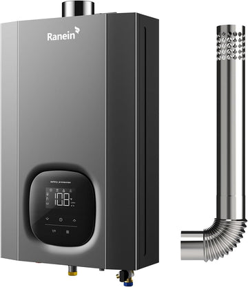 Natural Gas Tankless Water Heater, Indoor Max 4.3 GPM, 100, 000 BTU Instant Hot Water Heater